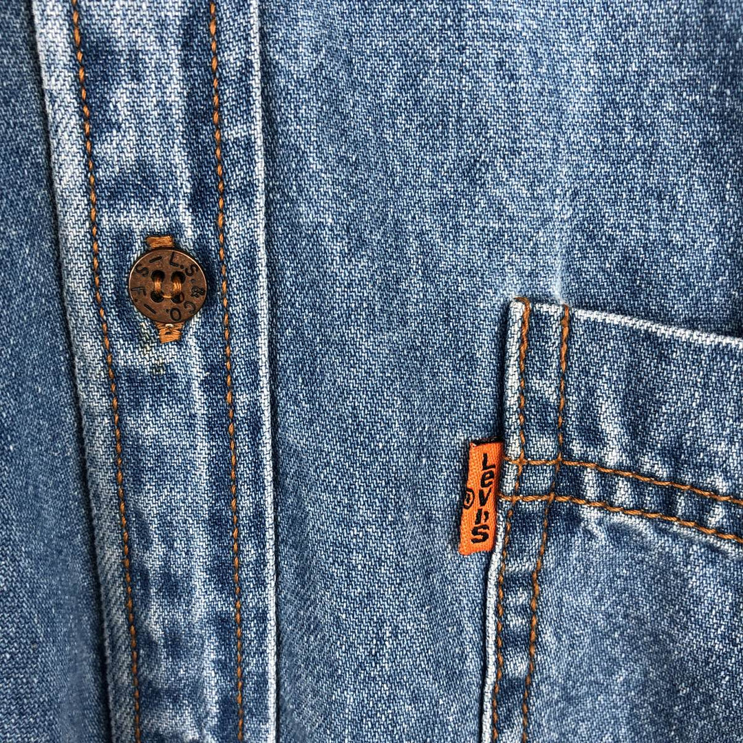 Levi's Orange Tab Long-Sleeve Denim Shirt, Men's Size M (approx.) cotton blue type Vintage Second Hand