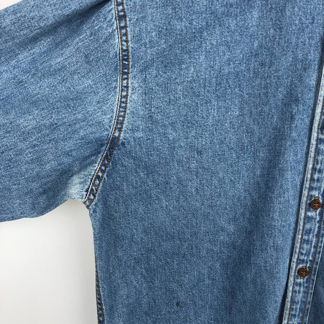 Levi's Orange Tab Long-Sleeve Denim Shirt, Men's Size M (approx.) cotton blue type Vintage Second Hand