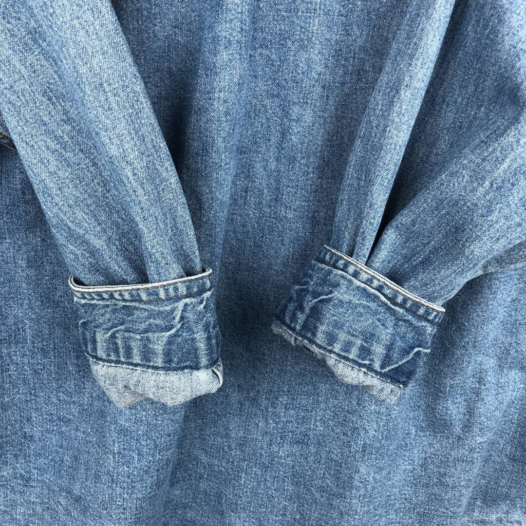 Levi's Orange Tab Long-Sleeve Denim Shirt, Men's Size M (approx.) cotton blue type Vintage Second Hand