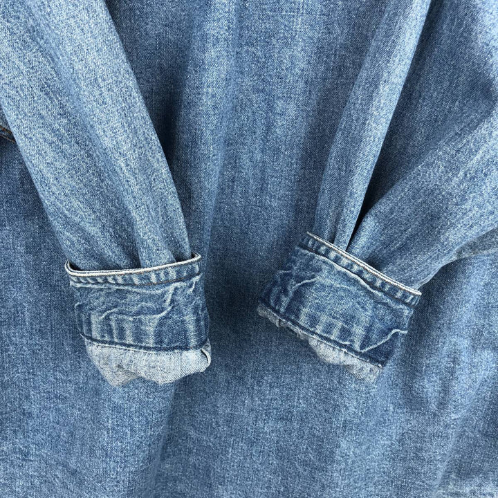 Levi's Orange Tab Long-Sleeve Denim Shirt, Men's Size M (approx.) cotton blue type Vintage Second Hand