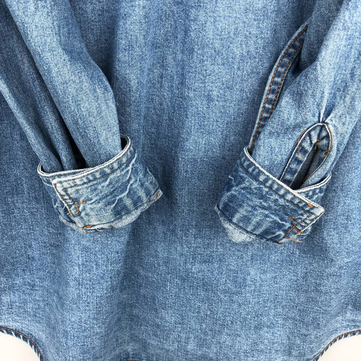 Levi's Orange Tab Long-Sleeve Denim Shirt, Men's Size M (approx.) cotton blue type Vintage Second Hand