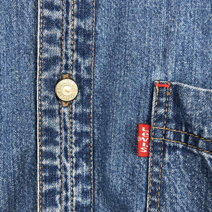 Vintage 90'S Levi's Red Tab long-sleeved denim shirt, men's size XL cotton blue type Vintage Second Hand