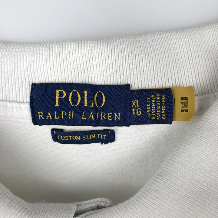 Ralph Lauren POLO RALPH LAUREN CUSTOM SLIM FIT short sleeve polo shirt men's XL equivalent cotton black type Vintage Second Hand