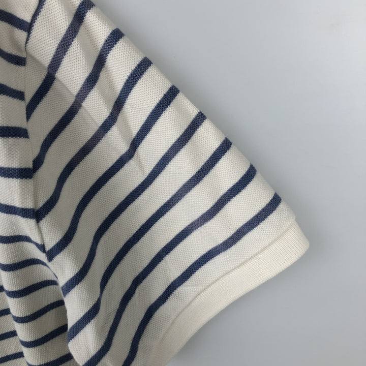 Ralph Lauren POLO RALPH LAUREN CUSTOM FIT short sleeve striped polo shirt men's size M cotton unbleached Vintage Second Hand