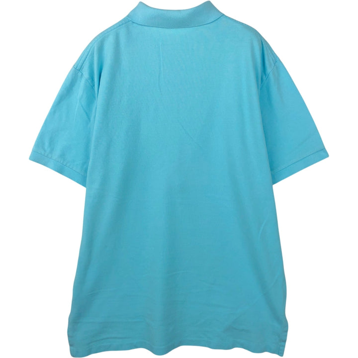 Ralph Lauren POLO RALPH LAUREN short sleeve polo shirt men's size L cotton turquoise blue Vintage Second Hand