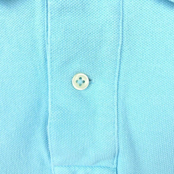 Ralph Lauren POLO RALPH LAUREN short sleeve polo shirt men's size L cotton turquoise blue Vintage Second Hand