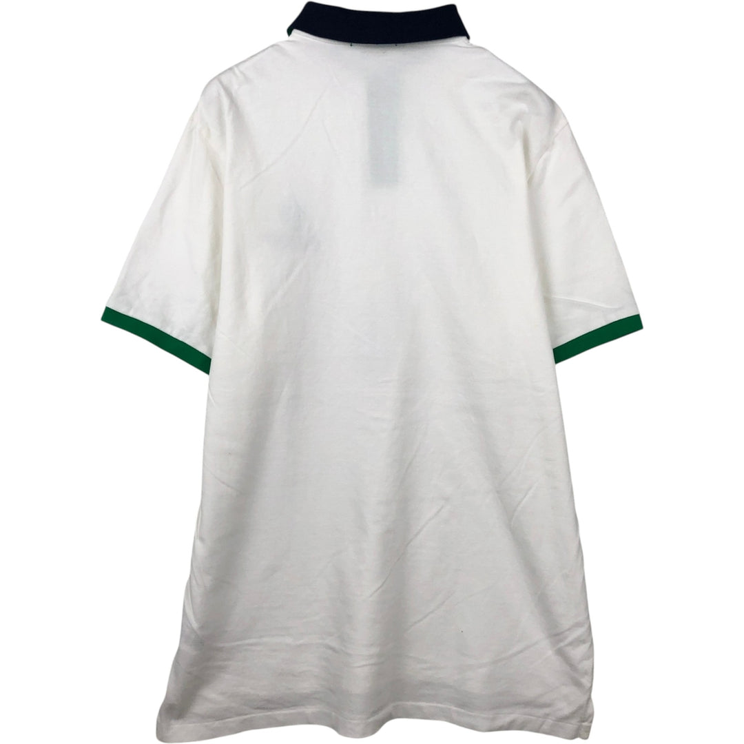 Ralph Lauren POLO RALPH LAUREN CLASSIC FIT Advertising Short-Sleeve Polo Shirt, Men's Size XL (approx.) cotton white type Vintage Second Hand