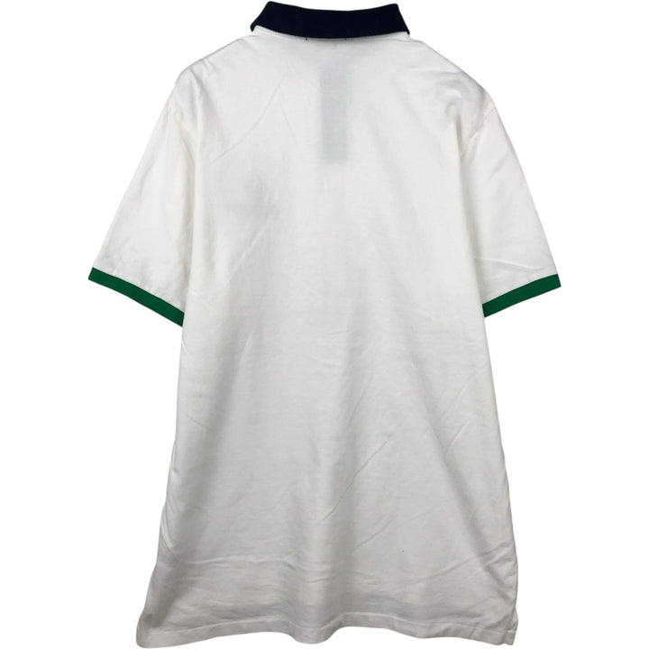 Ralph Lauren POLO RALPH LAUREN CLASSIC FIT Advertising Short-Sleeve Polo Shirt, Men's Size XL (approx.) cotton white type Vintage Second Hand