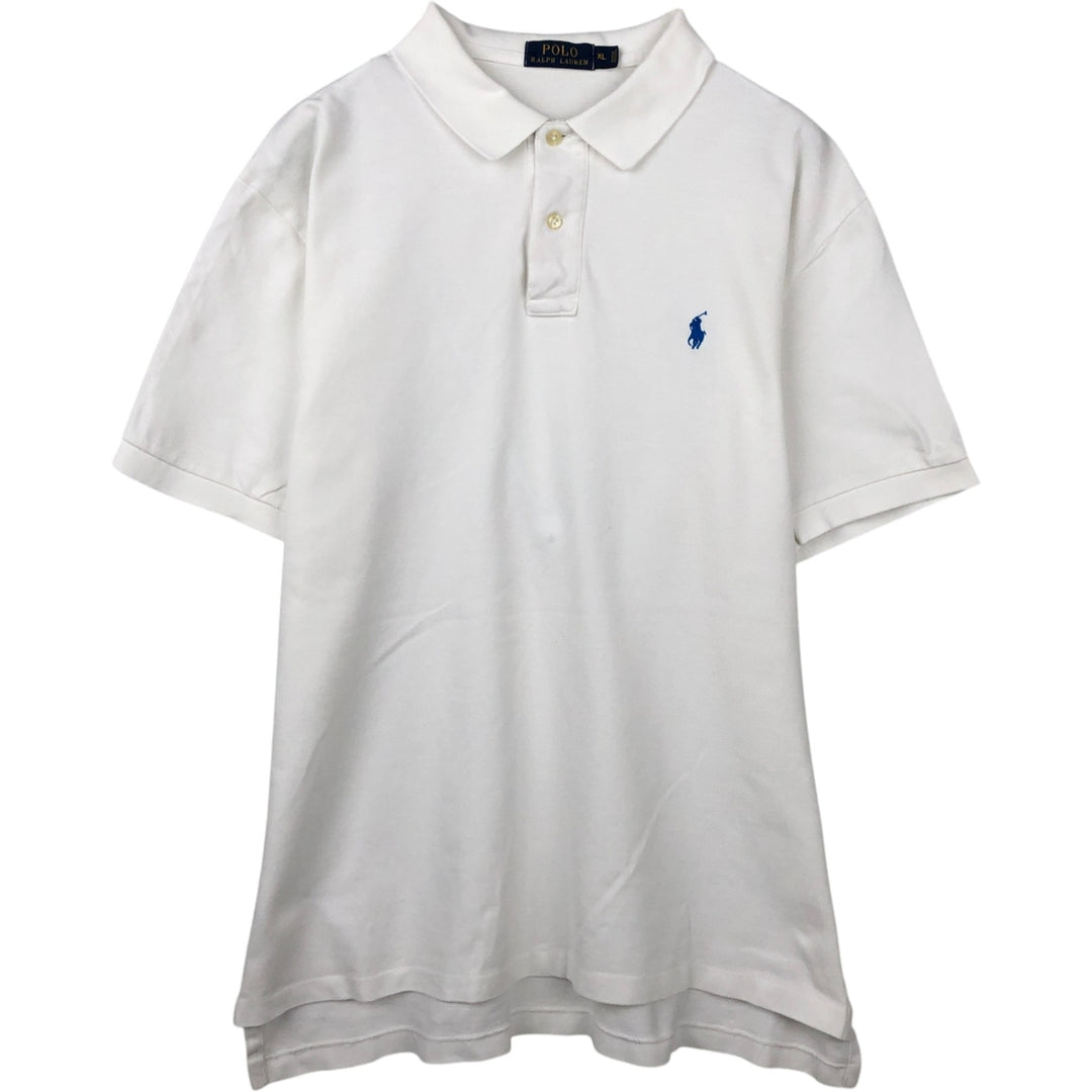 Ralph Lauren POLO RALPH LAUREN short sleeve polo shirt men's XL equivalent cotton white type Vintage Second Hand