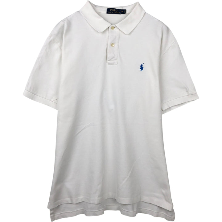 Ralph Lauren POLO RALPH LAUREN short sleeve polo shirt men's XL equivalent cotton white type Vintage Second Hand
