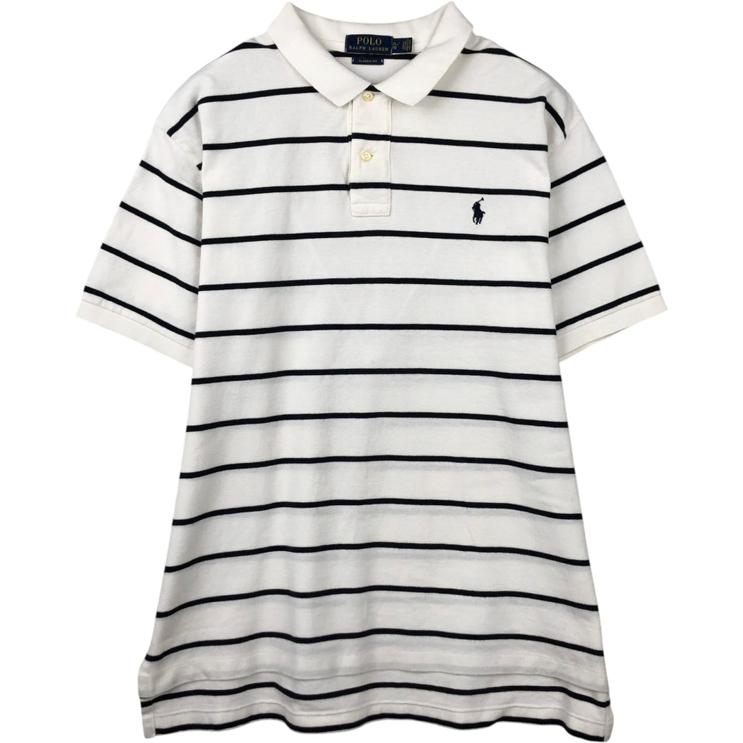 Ralph Lauren POLO RALPH LAUREN CLASSIC FIT short sleeve polo shirt men's XL equivalent cotton white type Vintage Second Hand