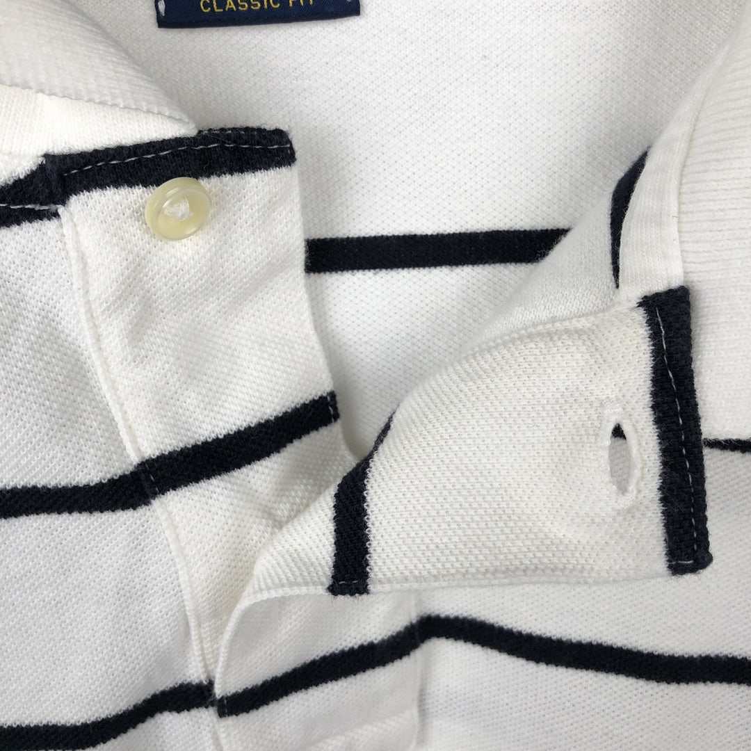 Ralph Lauren POLO RALPH LAUREN CLASSIC FIT short sleeve polo shirt men's XL equivalent cotton white type Vintage Second Hand
