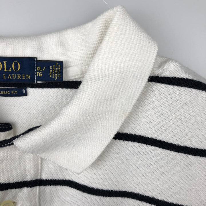 Ralph Lauren POLO RALPH LAUREN CLASSIC FIT short sleeve polo shirt men's XL equivalent cotton white type Vintage Second Hand
