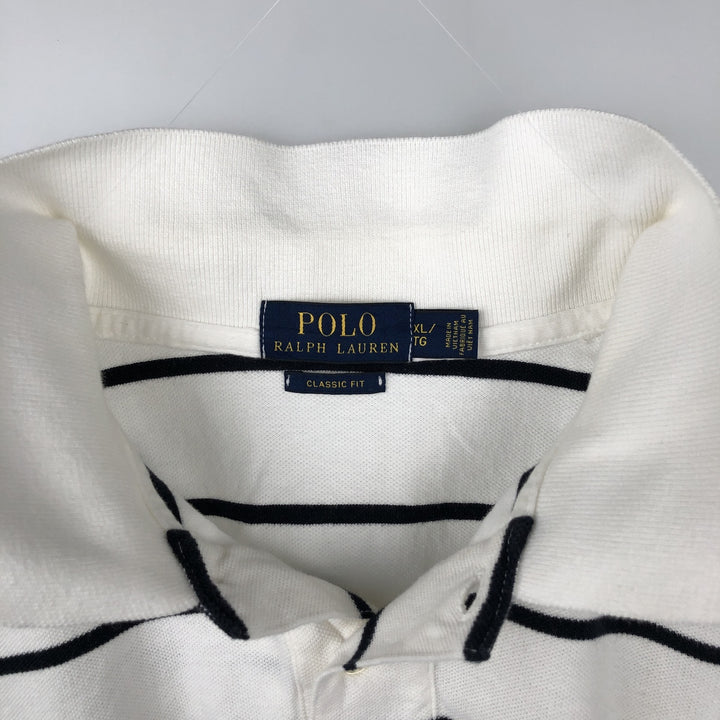 Ralph Lauren POLO RALPH LAUREN CLASSIC FIT short sleeve polo shirt men's XL equivalent cotton white type Vintage Second Hand