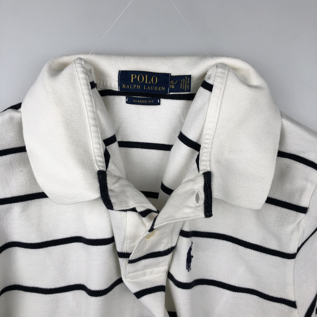 Ralph Lauren POLO RALPH LAUREN CLASSIC FIT short sleeve polo shirt men's XL equivalent cotton white type Vintage Second Hand