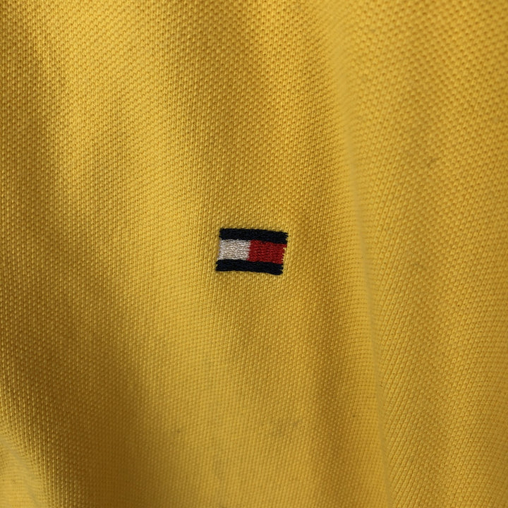 1990'S Tommy Hilfiger Short-Sleeve Polo Shirt, Men's Size XL (Equivalent), Vintage cotton yellow type Vintage Second Hand