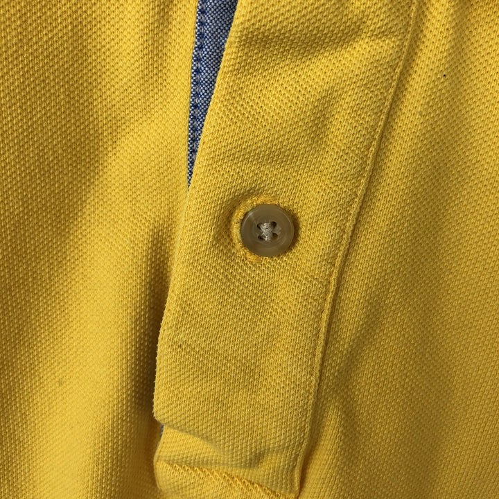 1990'S Tommy Hilfiger Short-Sleeve Polo Shirt, Men's Size XL (Equivalent), Vintage cotton yellow type Vintage Second Hand