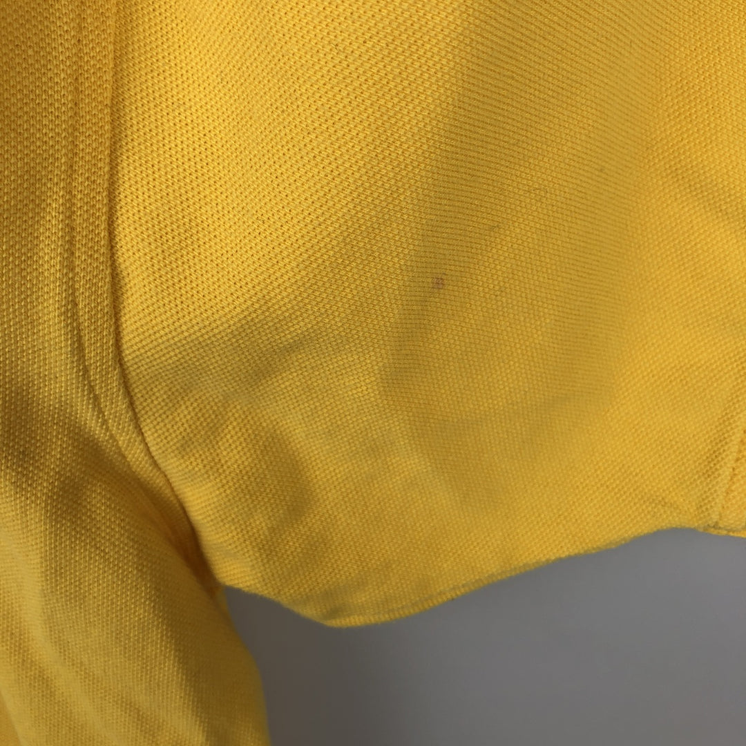 1990'S Tommy Hilfiger Short-Sleeve Polo Shirt, Men's Size XL (Equivalent), Vintage cotton yellow type Vintage Second Hand