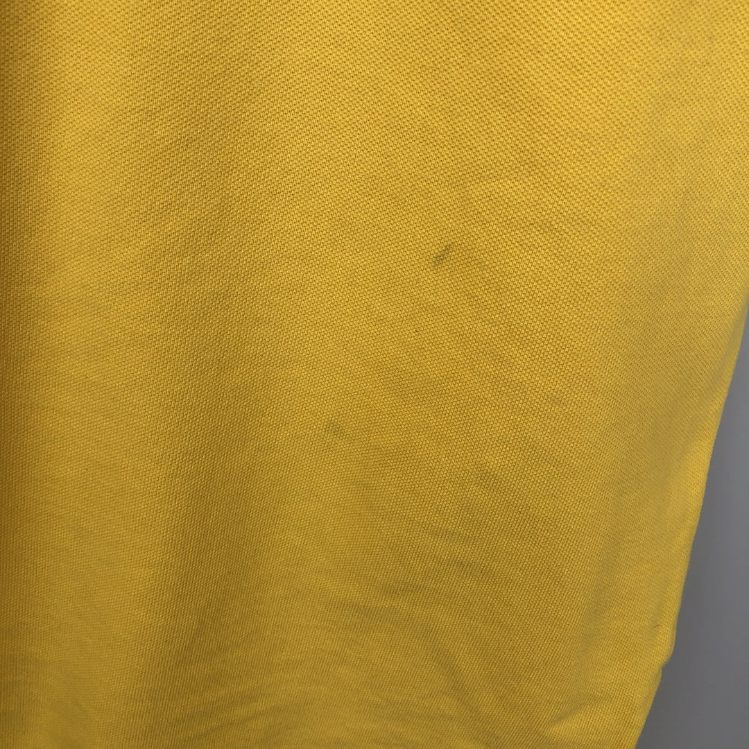 1990'S Tommy Hilfiger Short-Sleeve Polo Shirt, Men's Size XL (Equivalent), Vintage cotton yellow type Vintage Second Hand