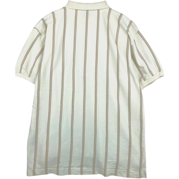 90'S Nautica Short-Sleeve Striped Polo Shirt, Men's Size XL (Equivalent), Vintage cotton unbleached Vintage Second Hand