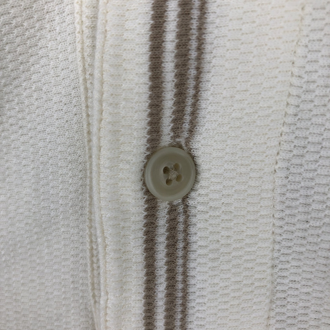 90'S Nautica Short-Sleeve Striped Polo Shirt, Men's Size XL (Equivalent), Vintage cotton unbleached Vintage Second Hand