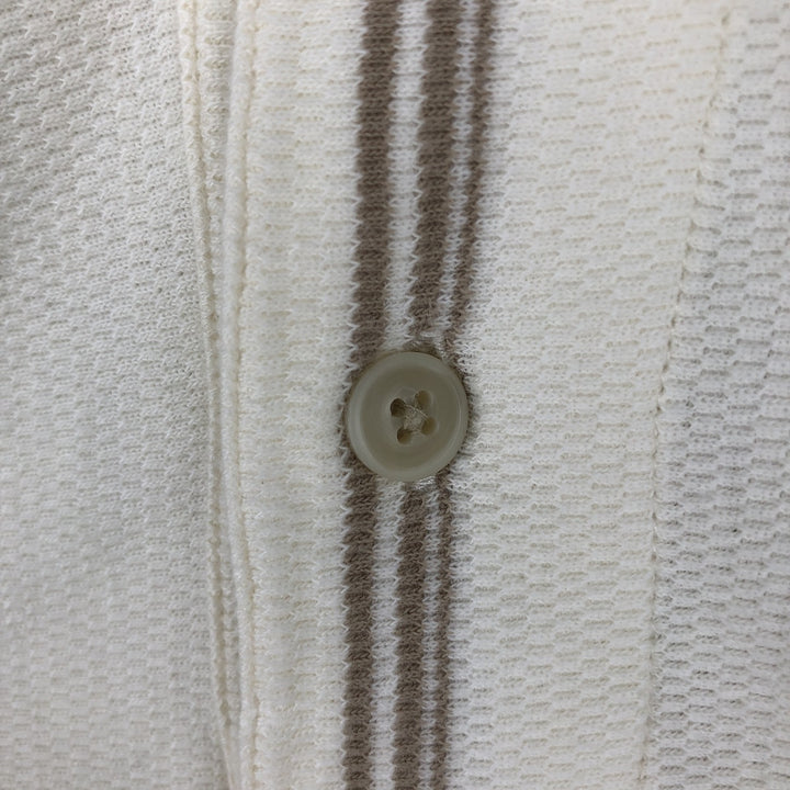 90'S Nautica Short-Sleeve Striped Polo Shirt, Men's Size XL (Equivalent), Vintage cotton unbleached Vintage Second Hand