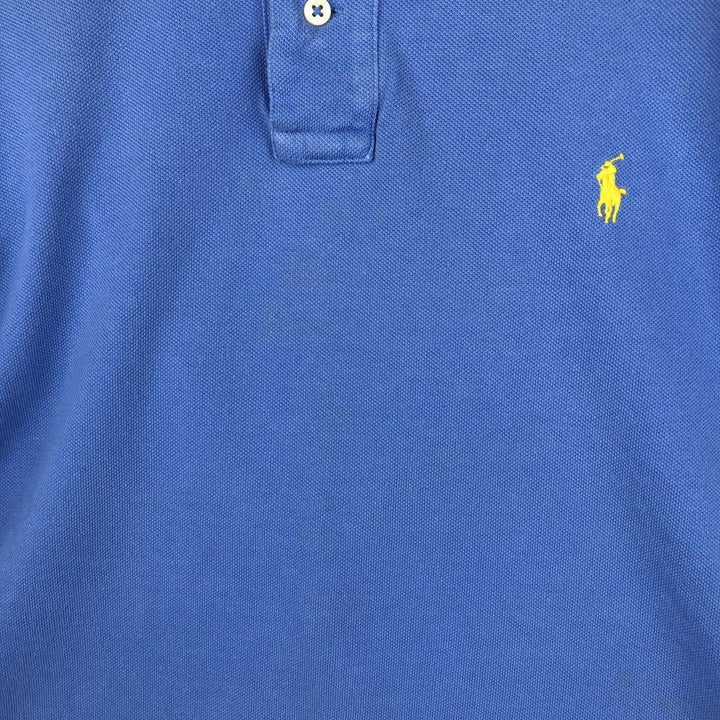 Ralph Lauren POLO RALPH LAUREN SLIM FIT short sleeve polo shirt, men's size L cotton Blue type light blue Vintage Second Hand