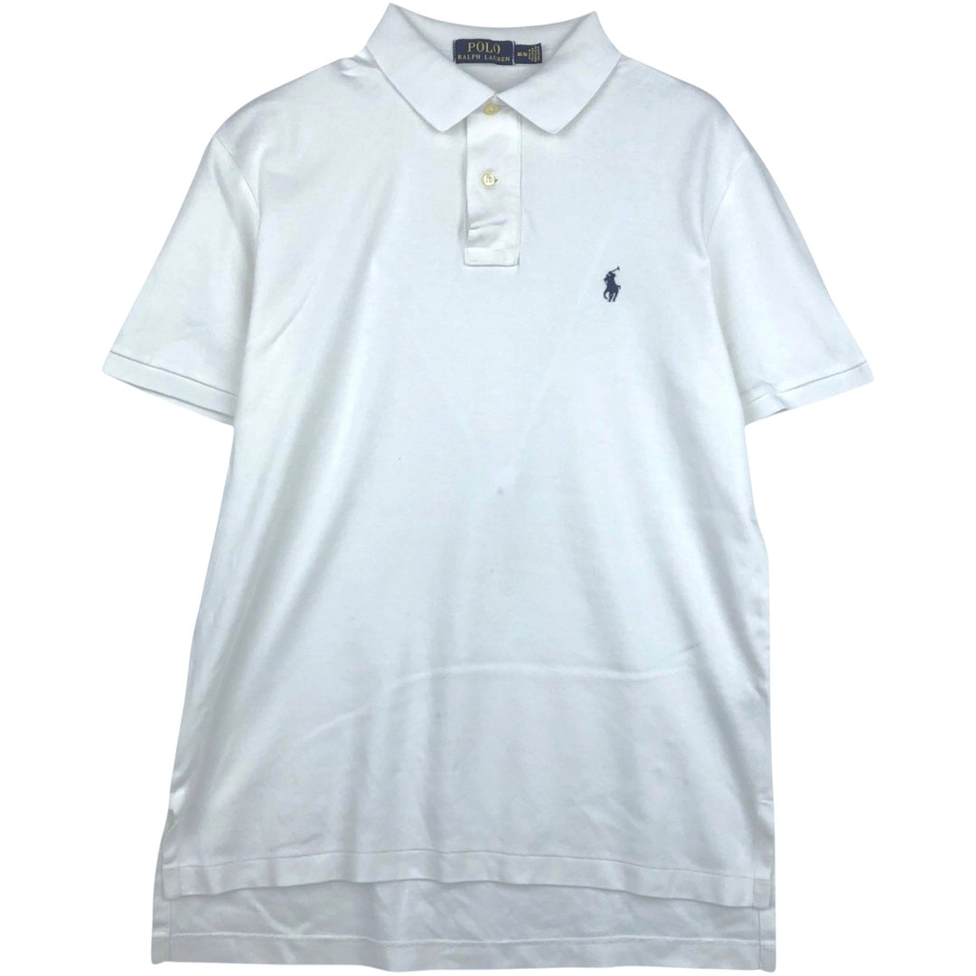 Ralph Lauren POLO RALPH LAUREN short sleeve polo shirt, men's size M cotton white type Vintage Second Hand
