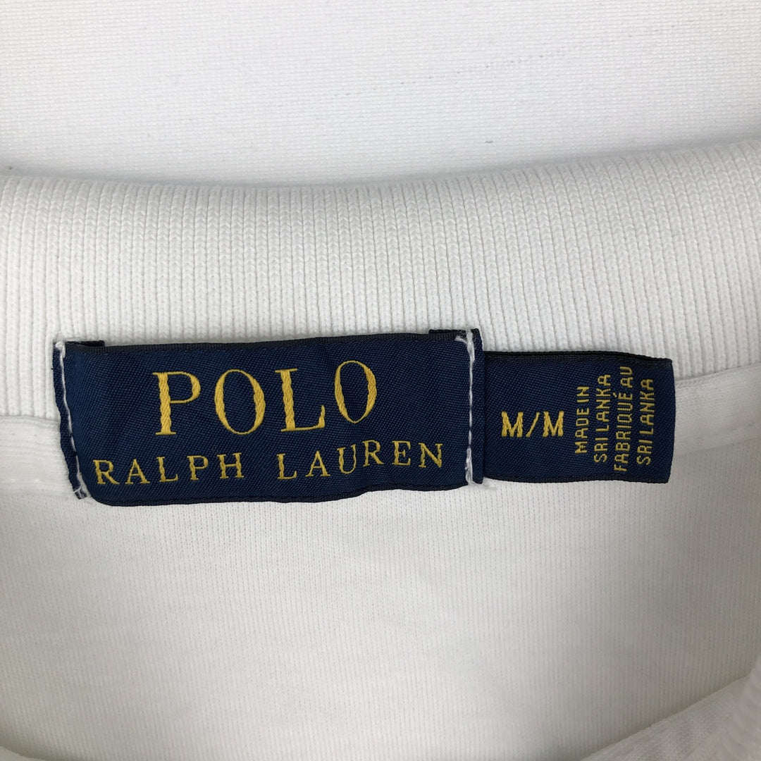 Ralph Lauren POLO RALPH LAUREN short sleeve polo shirt, men's size M cotton white type Vintage Second Hand