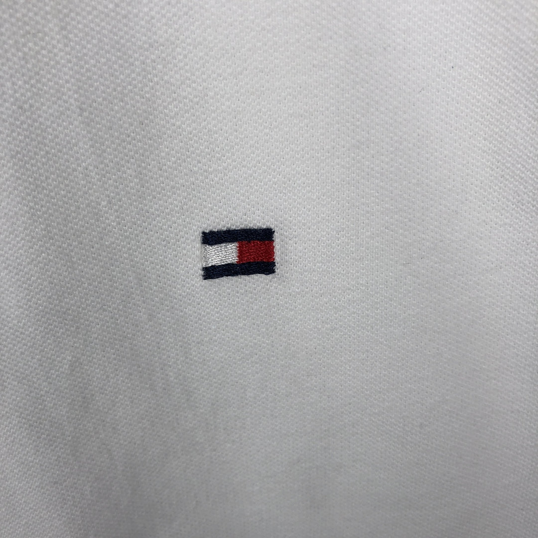 1990'S Tommy Hilfiger Short-Sleeve Polo Shirt, Men's Size L (approx.), Vintage cotton white type Vintage Second Hand