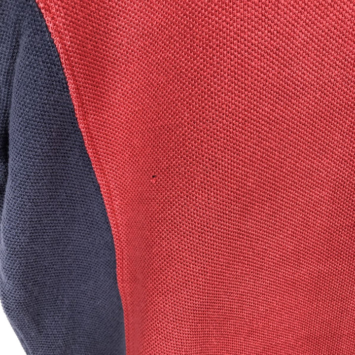 1990'S Tommy Hilfiger short-sleeved polo shirt, men's size M equivalent, vintage. cotton red type Vintage Second Hand