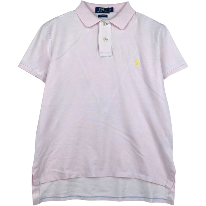 Ralph Lauren POLO RALPH LAUREN CUSTOM FIT short sleeve polo shirt men's M equivalent cotton pink type Vintage Second Hand