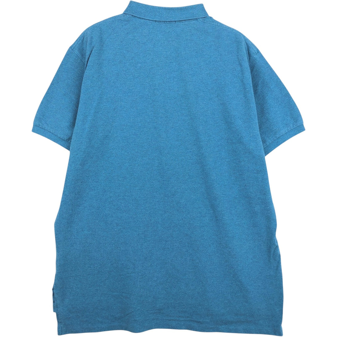 Ralph Lauren POLO RALPH LAUREN short sleeve polo shirt men's XL equivalent cotton Blue type light blue Vintage Second Hand