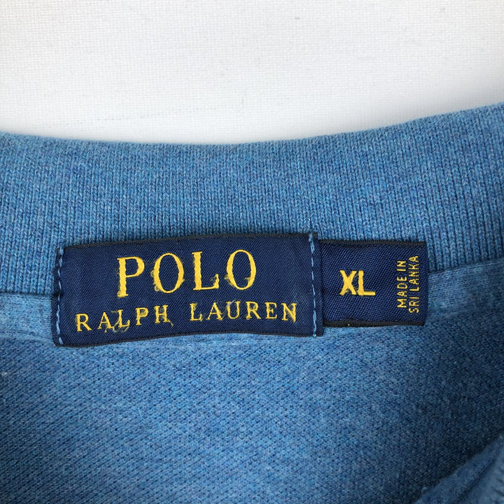 Ralph Lauren POLO RALPH LAUREN short sleeve polo shirt men's XL equivalent cotton Blue type light blue Vintage Second Hand