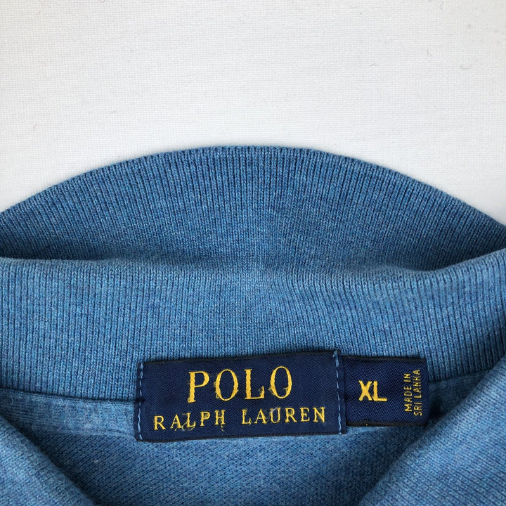 Ralph Lauren POLO RALPH LAUREN short sleeve polo shirt men's XL equivalent cotton Blue type light blue Vintage Second Hand