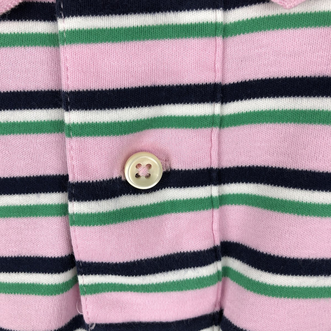 Ralph Lauren POLO RALPH LAUREN Multi-stripe Short-Sleeve Polo Shirt, Men's Size XL (approx.) cotton pink type Vintage Second Hand