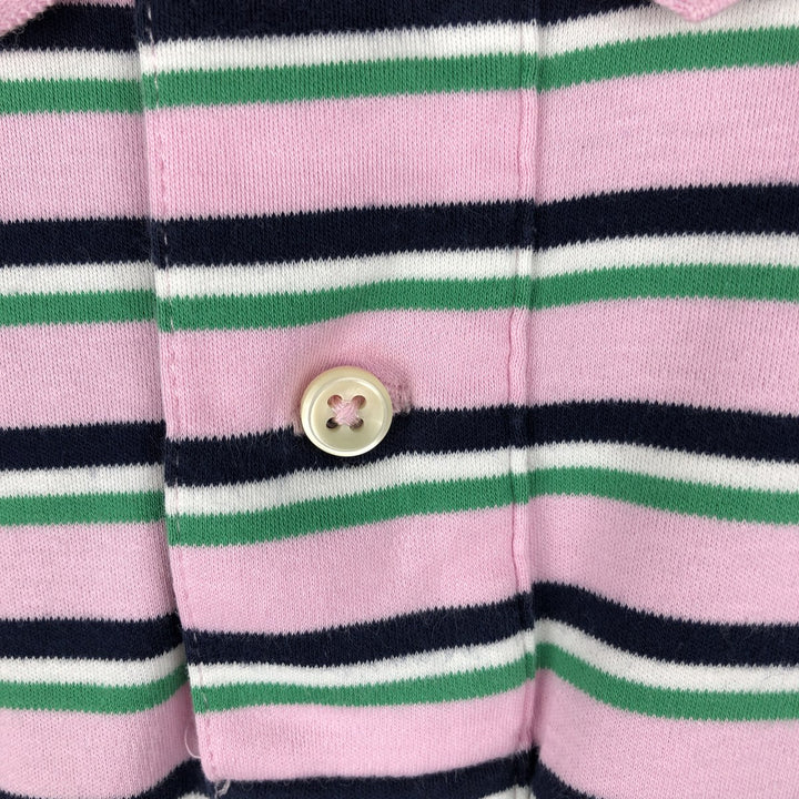Ralph Lauren POLO RALPH LAUREN Multi-stripe Short-Sleeve Polo Shirt, Men's Size XL (approx.) cotton pink type Vintage Second Hand