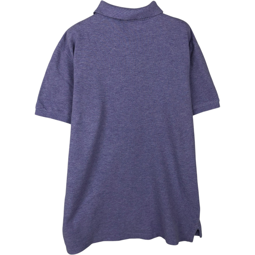 Ralph Lauren POLO RALPH LAUREN CUSTOM SLIM FIT short sleeve polo shirt, men's size L cotton purple type Vintage Second Hand