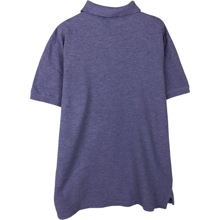 Ralph Lauren POLO RALPH LAUREN CUSTOM SLIM FIT short sleeve polo shirt, men's size L cotton purple type Vintage Second Hand