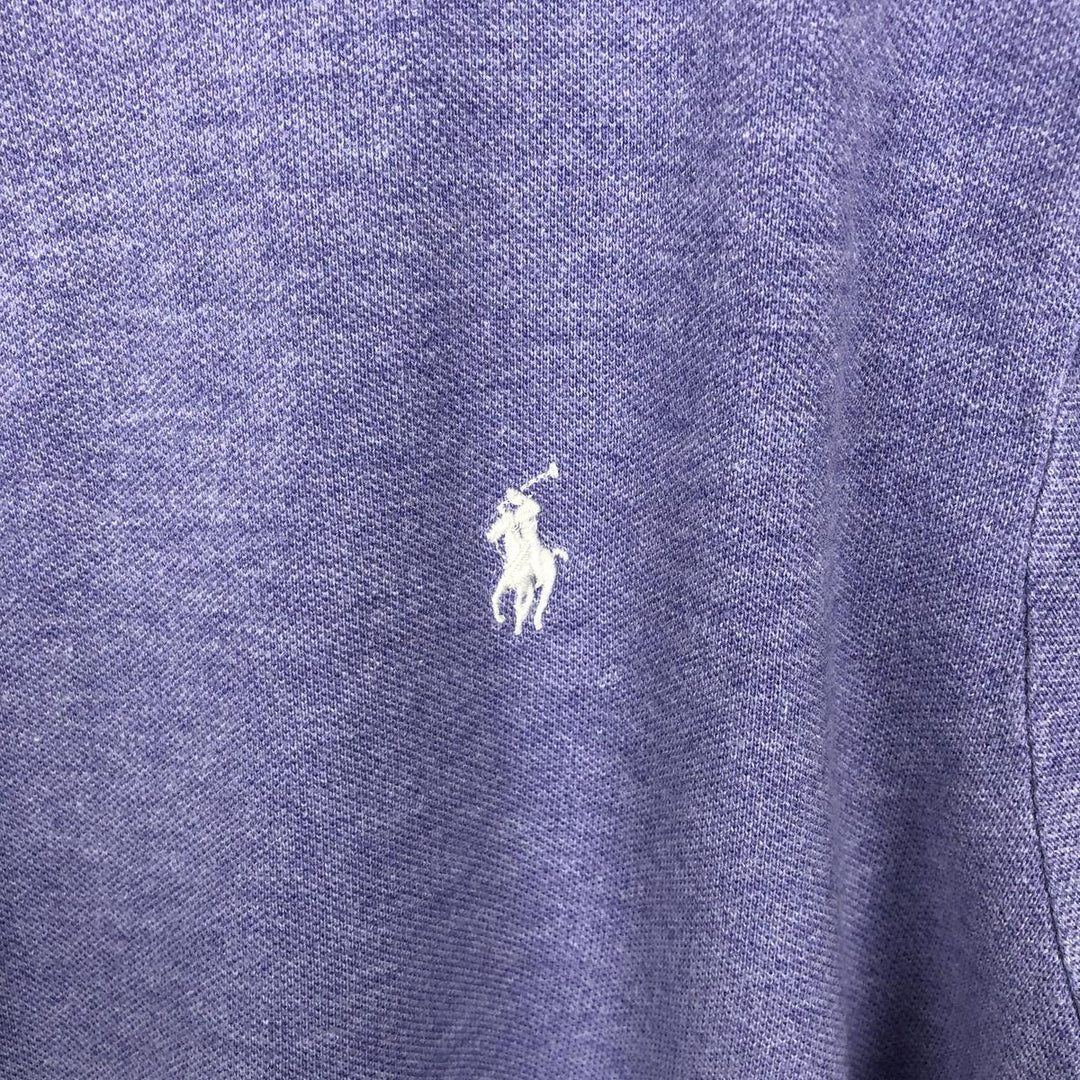 Ralph Lauren POLO RALPH LAUREN CUSTOM SLIM FIT short sleeve polo shirt, men's size L cotton purple type Vintage Second Hand