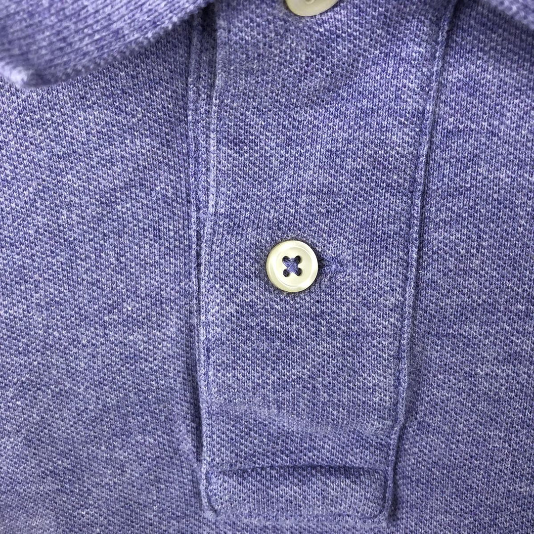 Ralph Lauren POLO RALPH LAUREN CUSTOM SLIM FIT short sleeve polo shirt, men's size L cotton purple type Vintage Second Hand
