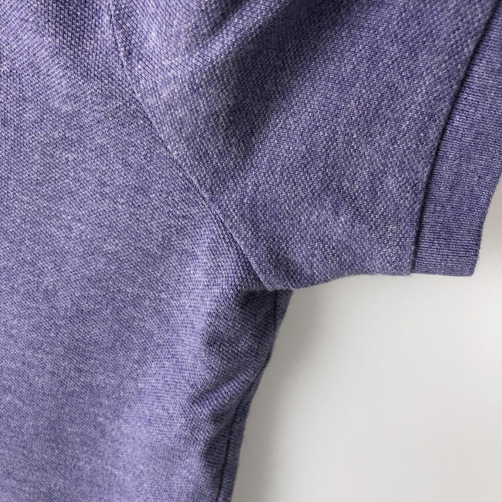 Ralph Lauren POLO RALPH LAUREN CUSTOM SLIM FIT short sleeve polo shirt, men's size L cotton purple type Vintage Second Hand