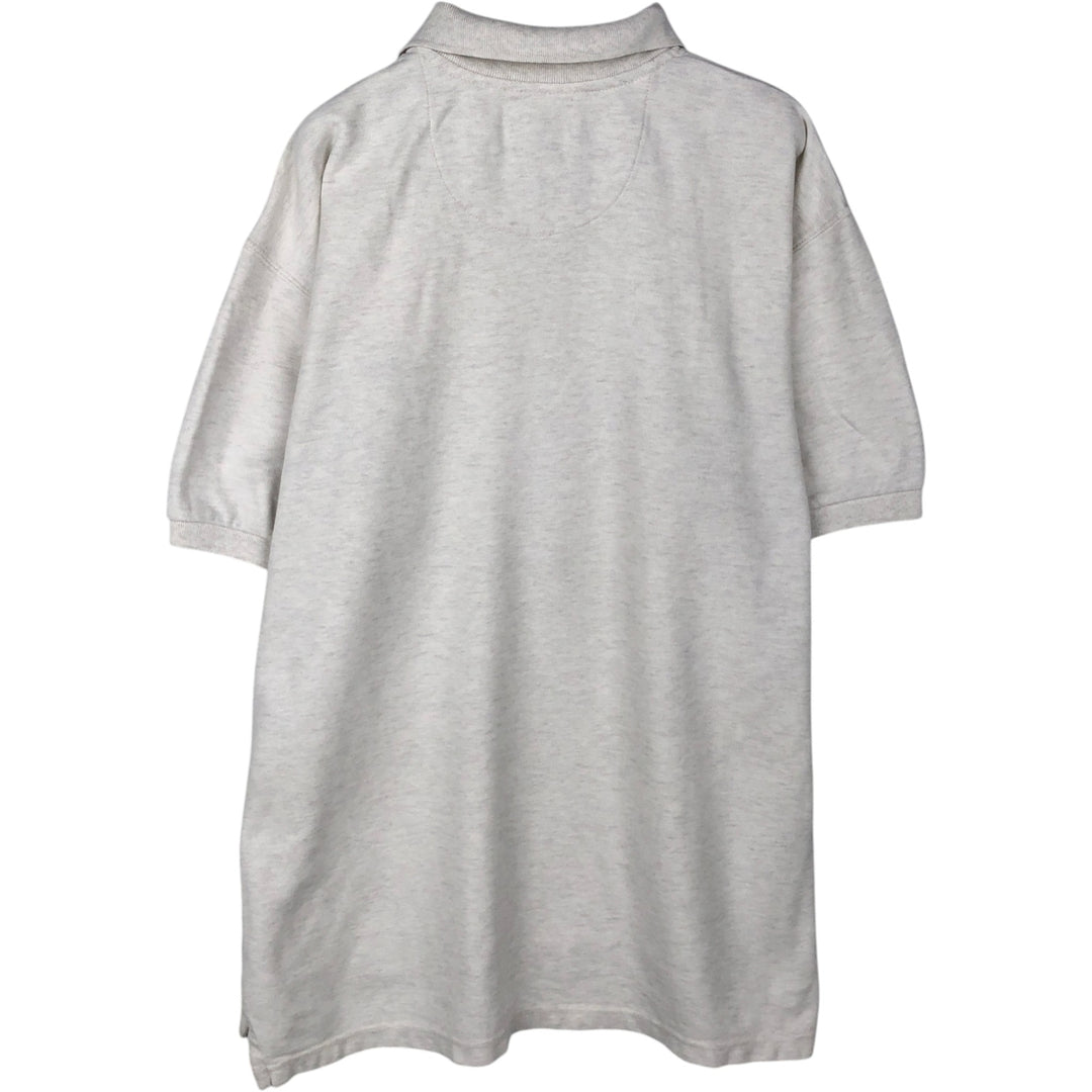 Ralph Lauren CHAPS short sleeve polo shirt, men's size L cotton unbleached Vintage Second Hand