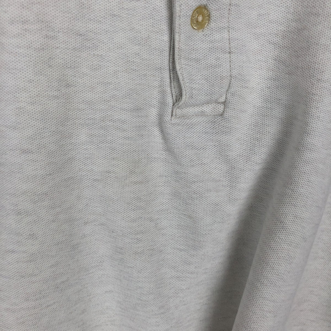 Ralph Lauren CHAPS short sleeve polo shirt, men's size L cotton unbleached Vintage Second Hand