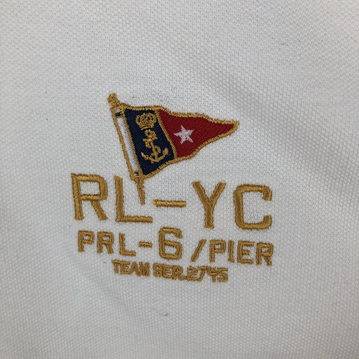 Ralph Lauren POLO by Ralph Lauren short sleeve polo shirt, men's XL size cotton white type Vintage Second Hand