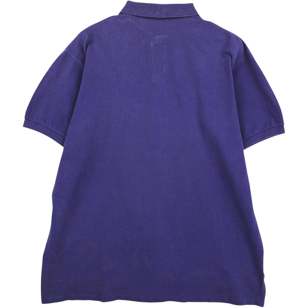 Ralph Lauren POLO by Ralph Lauren short-sleeved polo shirt, Made in USA, Men's size L cotton Purple type blue-purple Vintage Second Hand