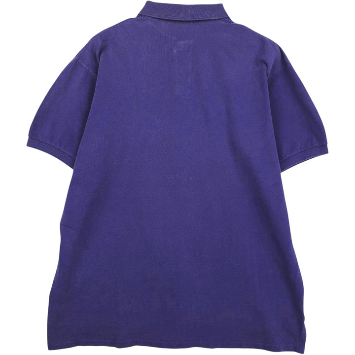 Ralph Lauren POLO by Ralph Lauren short-sleeved polo shirt, Made in USA, Men's size L cotton Purple type blue-purple Vintage Second Hand