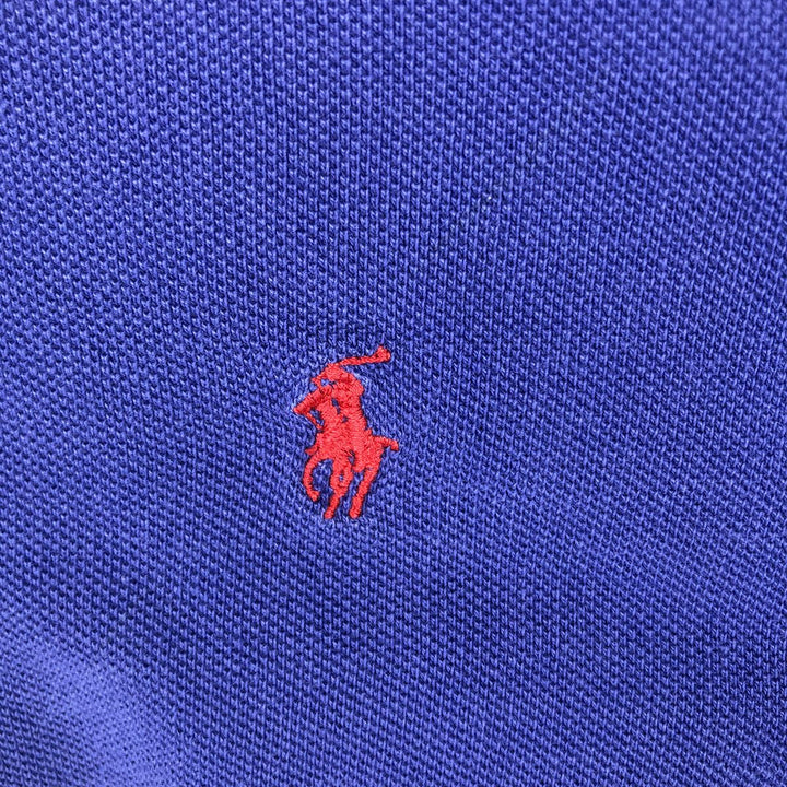 Ralph Lauren POLO by Ralph Lauren short-sleeved polo shirt, Made in USA, Men's size L cotton Purple type blue-purple Vintage Second Hand