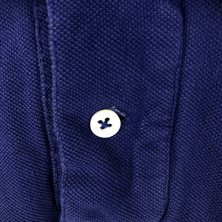 Ralph Lauren POLO by Ralph Lauren short-sleeved polo shirt, Made in USA, Men's size L cotton Purple type blue-purple Vintage Second Hand