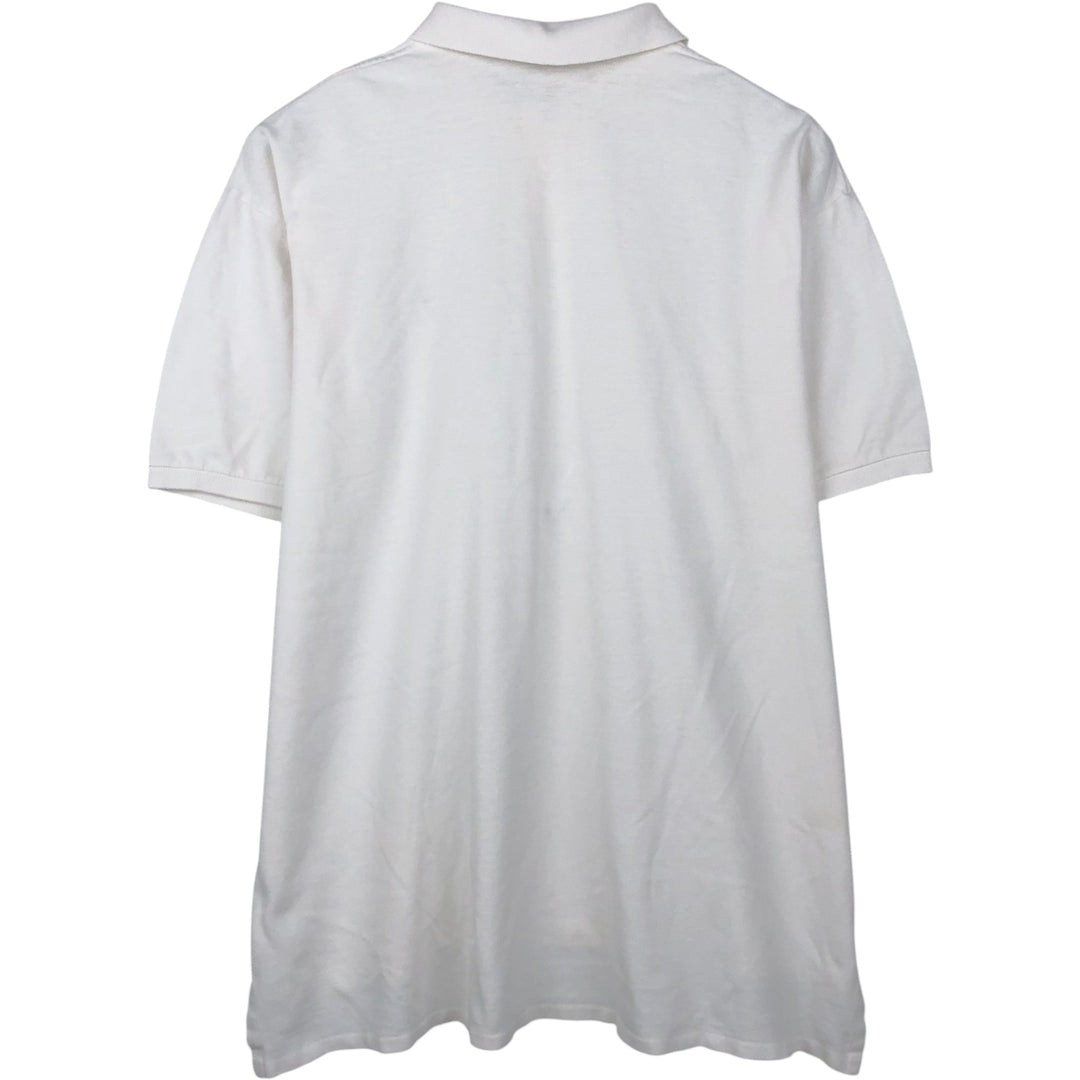 Ralph Lauren POLO by Ralph Lauren short-sleeved polo shirt, Made in USA, Men's XL cotton white type Vintage Second Hand